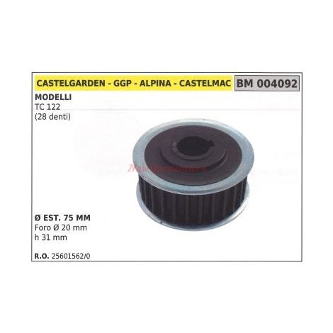 Puleggia per rasaerba tosaerba tagliaerba TC 122 28 denti ALPINA 004092