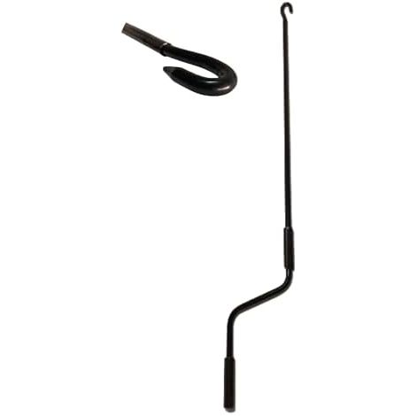 TENDAGGIMANIA Asta di MANOVRA per Tende da Sole AVVOLGIBILE Universale MANOVELLA Maniglia- 250 CM - Colore Nero