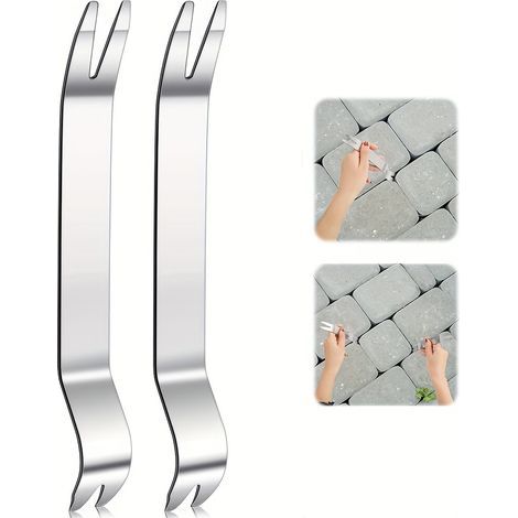 Kit d'outils de pavage en acier inoxydable (2 pièces) – Niveleur réglable pour briques et pavés, idéal pour jardins et terrasses (1/5)