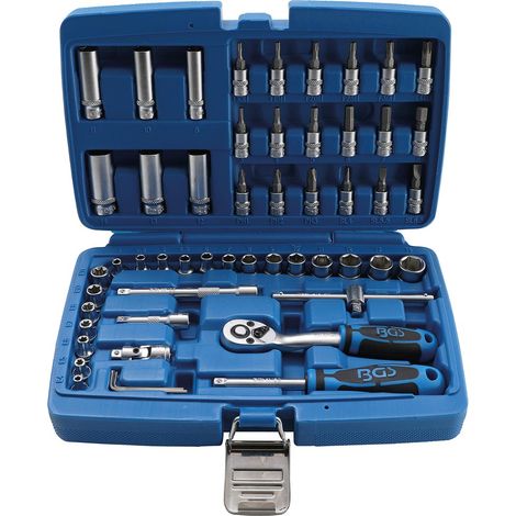 Set di bussole e punte in cromo vanadio, 53 pezzi, 1/4" BGS Technic