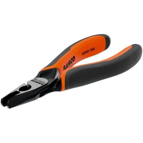 BAHCO - Pince de connexion à bec plat ERGO™, poignées bimatière, fini phosphatée, 160 mm