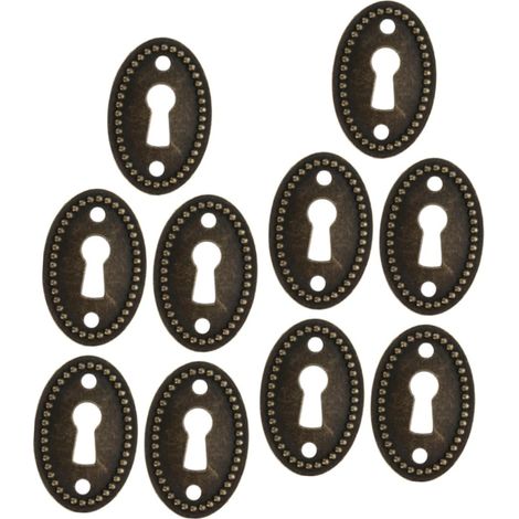 Lot de 10 plaques décoratives ovales pour serrures meubles, en (1/5)
