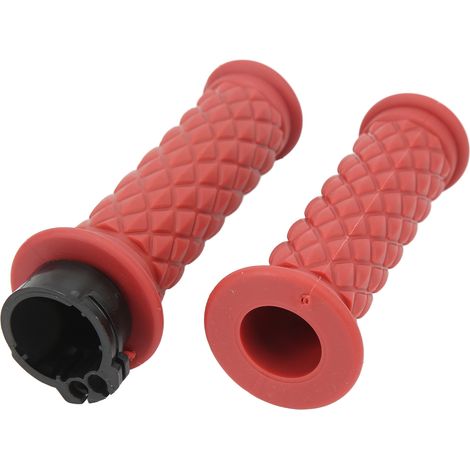1 paire de poignées de guidon de moto 25 mm, gauche et droite, poignées d'accélérateur universelles de remplacement pour CBR600RR et CBR1000RR, rouges (1/5)
