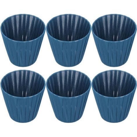 6 pièces Abat-jour moderne simple en tissu pour lustre à pince en cristal Applique murale Bleu