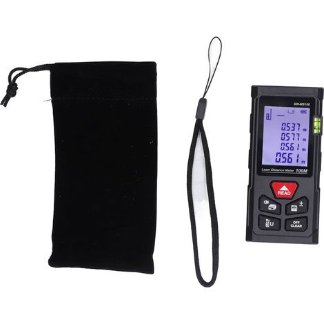 Télémètre laser portable haute précision, portée 100 m, grande capacité de stockage (1/5)