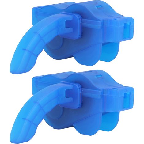 2 Pièces Nettoyeur de Chaîne de Vélo, Brosse de Nettoyage pour Chaîne de Bicyclette, Outil d'Entretien Vélo (1/5)