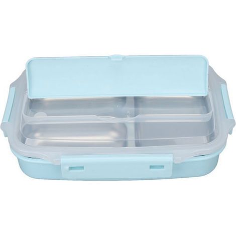 Boîte À Lunch Bento - Acier Inoxydable 304 - 3 Compartiments - Étanche Et Isolante Thermique - 1 Pièce (1/5)