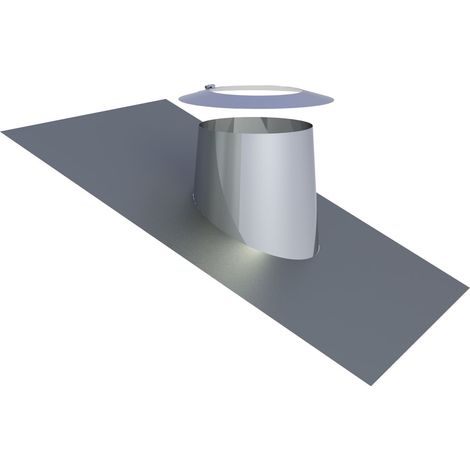Solin de toit 16-25° inox avec bord en plomb