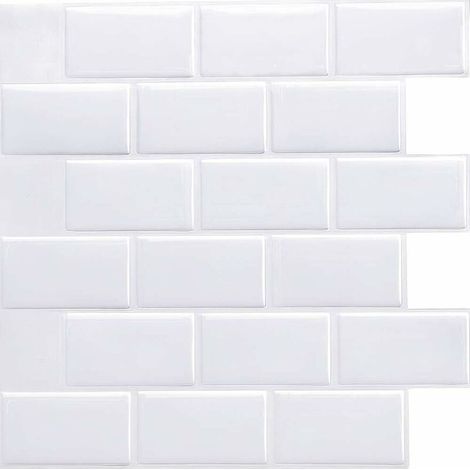2 Pièces Stickers Carrelage pour Cuisine Salle de Bain, Credence Adhesive Cuisine, ImperméAble Carrelage Adhesif Carreaux de Autocollant Mural DéCoratif