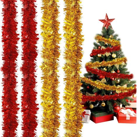4 Pièces Guirlande de Décoration Noël (200cm) Guirlandes de Sapin Noel (1/5)