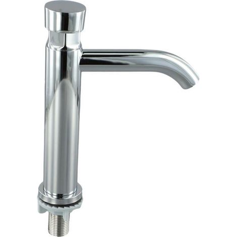 Robinet lavabo tactile-1,Argenté,-Acier inoxydable chromé temporisation économique montage simple-Robinet Aucunely (1/5)