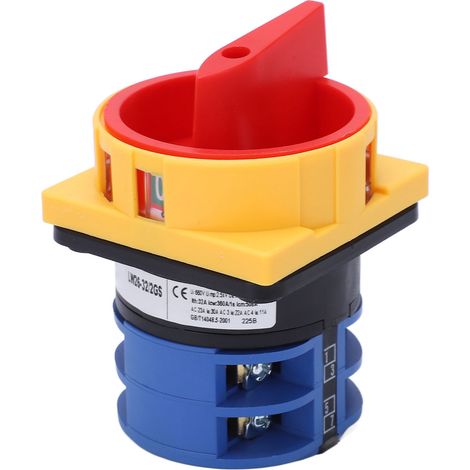 BERM commutateur inverseur universel verrouillable interrupteur rotatif 32A AC240V AC440V PC cuivre (1/5)