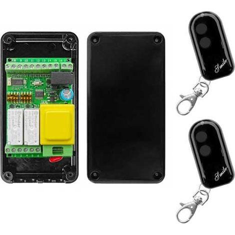 Nologo KIT-S1XL Kit automazione serrande con 1pz centrale START-S1XL + 1pz contenitore BOX-1 + 2pz SMILE-H