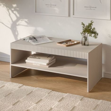 Table basse 120x50 couleur cachemire ROTTERDAM (1/5)