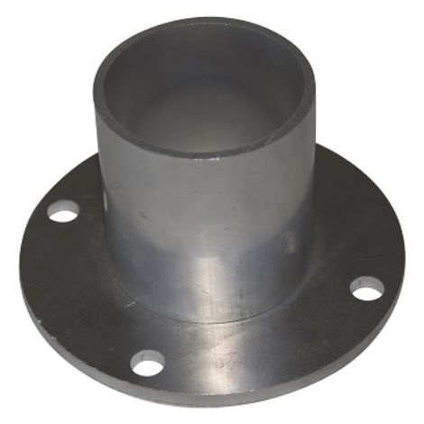 Platine de fixation pour tube de Ø80mm - Hauteur 70mm Ø120mm épaisseur 4mm - Aluminium - DECO FER FORGE