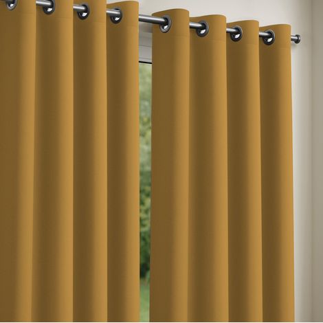 Lot de 2 Rideaux obscurcissants 135 x 240 cm Safran
