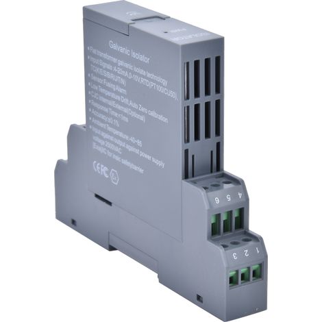 Transmetteur d'isolation de signal de tension et de courant GLC, distributeur d'alimentation enfichable à entrée et sortie uniques, CC 0-10 V