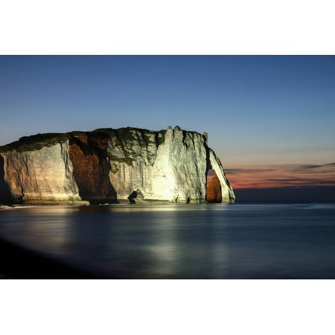 Tableau sur verre synthétique Etretat de nuit 65x97 cm - Impression sur Verre synthétique - Image HD  imprimée sur Verre synthétique - Tableau mural décoratif - Fabriqué en France (1/5)