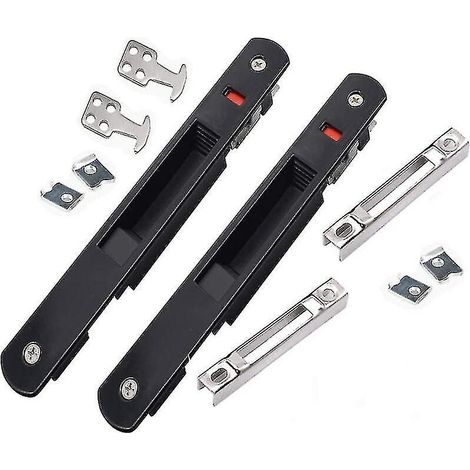 Loquet de porte coulissante - Verrou de porte/fenêtre mobile moderne à un seul côté, lot de 2 (1/5)