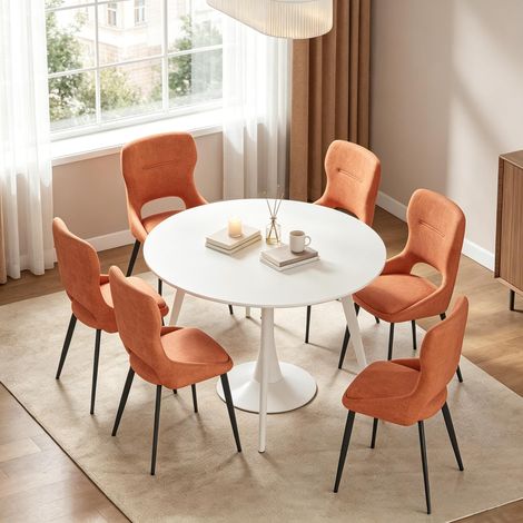 Silla de mesa versátil, silla de acento, silla de comedor, silla de sala de estar, silla de tocador acolchada (solo 6 PCS sillas) (1/5)