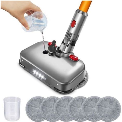 Elektrischer Wischmoppkopf für Dyson Staubsauger V7, V8, V10, V11 und V15, Wischbürstenkopf mit LED-Beleuchtung (1/4)