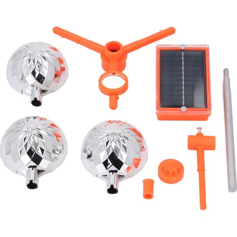 Ortviai Épouvantail Solaire pour Oiseaux avec Rotation 360° et Réflexion Lumineuse – Détecteur Visuel et Sonore pour Jardin, Ferme, Étang
