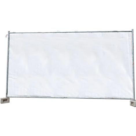Bauzaunplane weiss, 1,76m x 3,41m, 160g/m², Zaunplane