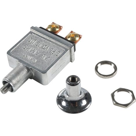 Interrupteur Poussoir Traction - 75 A - 2 Broches - Pour Phares et Clignotants - Véhicules Automobiles Camions Bateaux 4x4 (1/5)