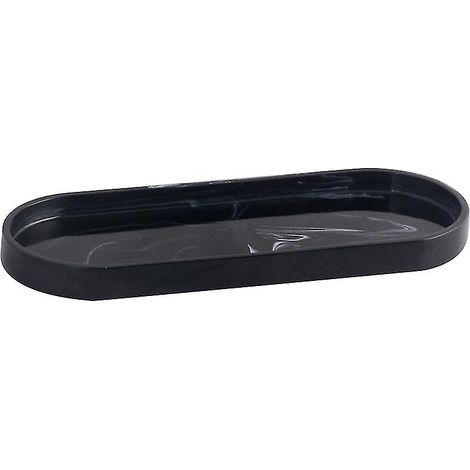1 Plateau, Résine, Antidérapant, Ovale, Noir, Salle de bain, Toilettes(Q3 : Nouveaux produits pour le mois d'août) (1/5)