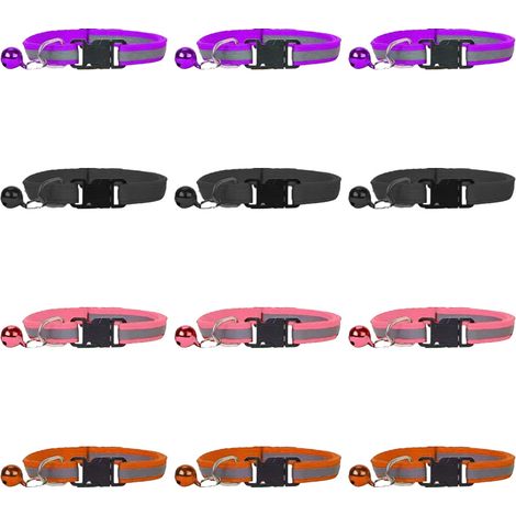 Collier Chiot Nylon Boucle Sécurité Rapide Étiquette Identification Couleur Assortie Pour Portée Chaton 12 Pièces (1/5)