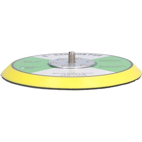 Plaque de support en PU avec crochets et boucles pour ponceuse-polisseuse, plateau de 6 pouces, filetage 5/16x24, 12000 tr/min, idéal pour ponçage et polissage.