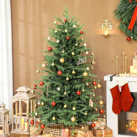 Árbol de Navidad Artificial 180 cm con 1794 Ramas y Soporte Metálico Plegable Fácil Montaje para Salón Interior Verde (1/5)