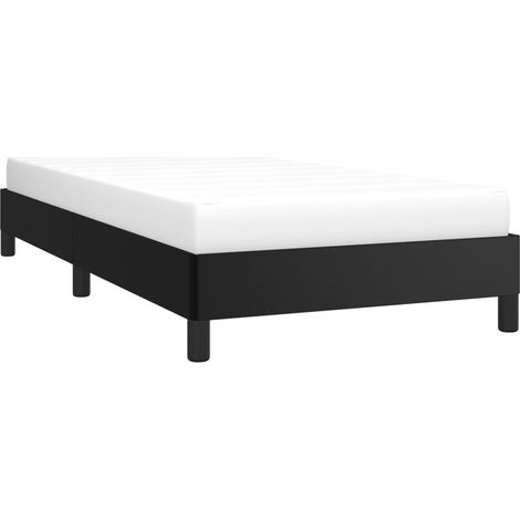 Bed Frame without Mattress Black 90x190 cm Single Single Faux Leather vidaXL (1/5)
