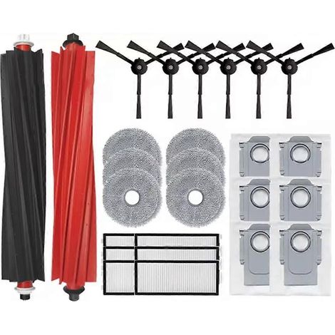 Pièces de rechange et accessoires pour Qrevo Master / V20 / P10S Pro : brosse principale, filtre, chiffon de nettoyage et sac à poussière (1/5)