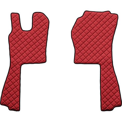 Coppia tappeti in Skeentex - Rosso - compatibile per Scania G Serie 5 (03/0408/09) - Scania G Serie 6 (09/0908/13) - Scania G Serie 6 - Streamline (09/1312/17)
