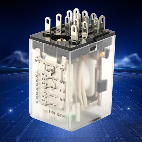 BEMM4C 14-poliges 5A Mini-Zwischenstromrelais, elektromagnetisches Relais (12VDC) (1/5)