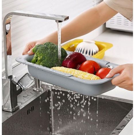Passoire - Silicone Alimentaire - Réglable Et Pliable - Pour Évier - 1 Pièce (1/5)