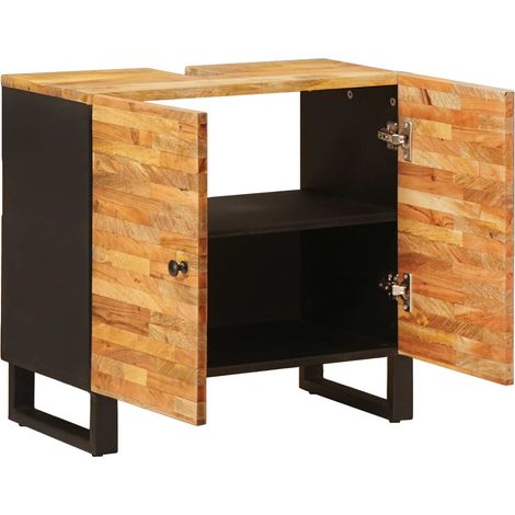 Meuble sous Lavabo de Salle de Bain Naturel 62 x 33 x 58 cm (1/5)