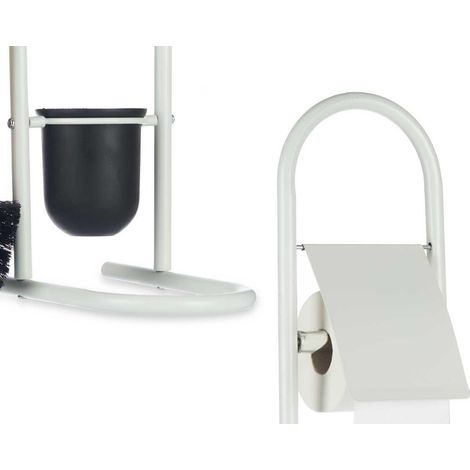 Berilo Porta-rotolo e Spazzola WC Bianco Compatto