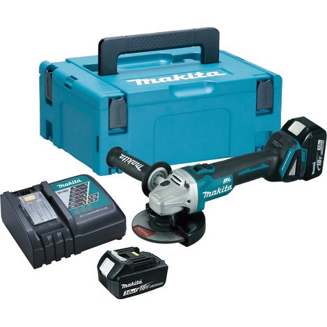 Makita DGA506RFJ 18v Cordless Brushless 125mm Angle Grinder Lithium - 2 x 3.0ah (1/4)