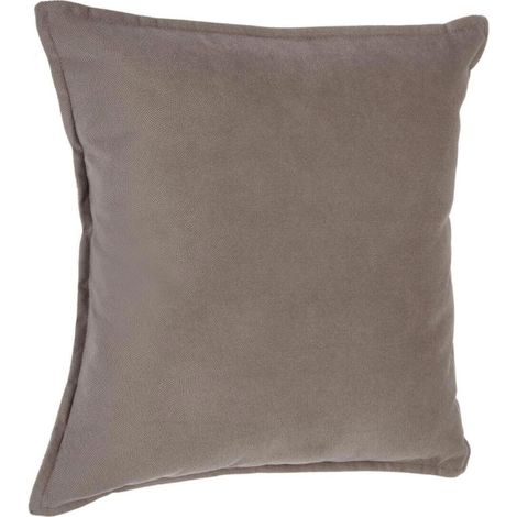 Coussin Déhoussable "Lilou" 45x45cm Taupe (1/3)