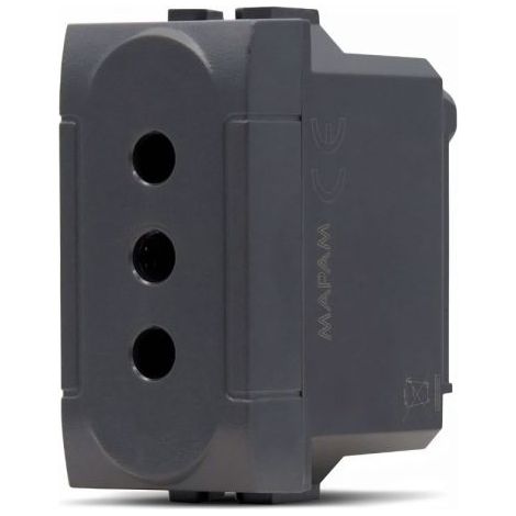 MAPAM Presa 10A ART NERO ART - F819NE