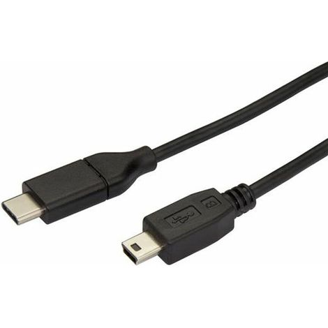 Startechcom USB2CMB2M USB-C zu Mini-USB Kabel schwarz 2 Meter
