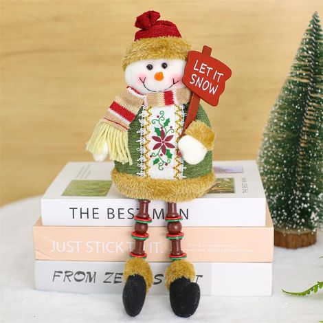 Figurines de Noël décoratives, Père Noël, bonhomme de neige et renne, ornements festifs pour table, salon, étagère, maison, décoration de fêtes et idée cadeau (1/5)