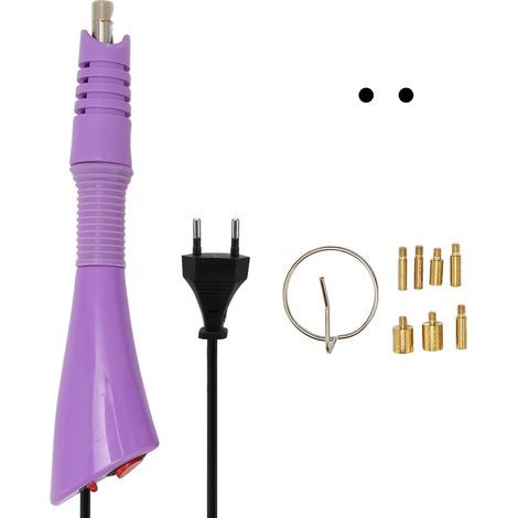 Bügeleisen mit 7 Aufsätzen zum Selbermachen, Energiesparende Bügelringe für Kleidung, Lila, 110–220 V EU-Stecker (1/5)