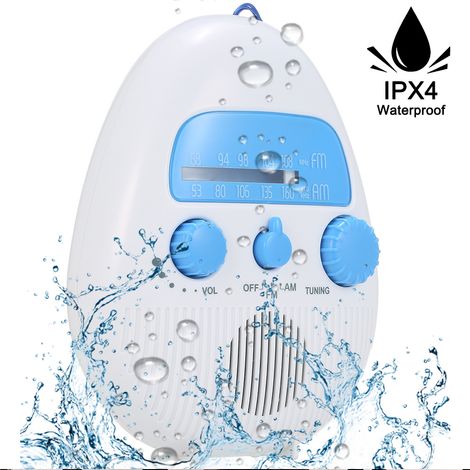 Mini radio de douche sans fil portable et étanche avec connexion USB et carte TF
