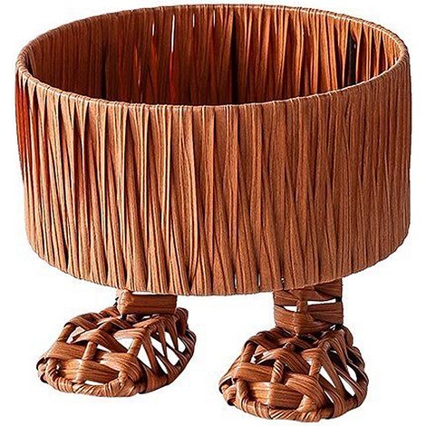Panier de Rangement [Big Foot] en Rotin Imitation, Grand Pied Mignon pour Fruits et Snacks, Décoration Bureau Salon (1/4)