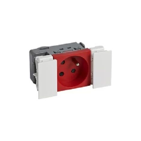 Planet Wattohm 49045 - Prise goulotte 2P+T 16A 250V à détrompage - connex. auto. - Logix