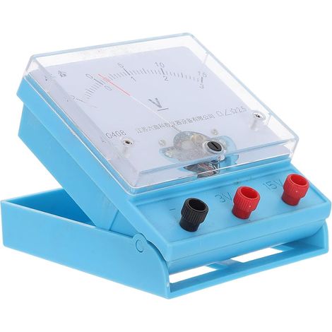 Voltmètre analogique - Voltmètre pour laboratoire scolaire (0-3 V/15 V) - Instrument de mesure de tension pour expériences scientifiques et pédagogiques. (1/5)