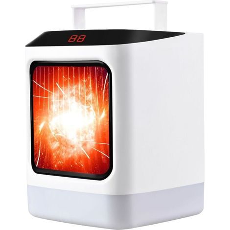 Mini radiateur électrique, ventilateur de table portable, chauffage d'appoint, pour la maison et le bureau, silencieux, prise européenne (1/5)